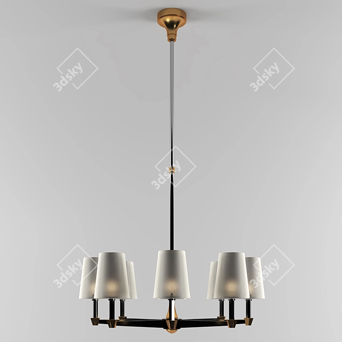 Modern Crystal Eight-Branch Chandelier 3D model image 4