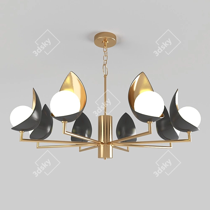 Elegant Odence Art-Deco Pendant 3D model image 1