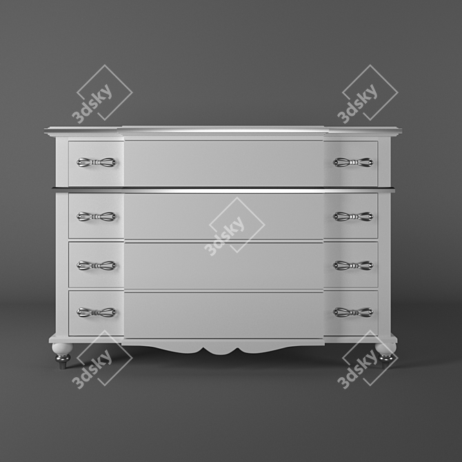 Elegant "Estel" Chest - Exquisite Storage Solution 3D model image 1