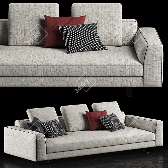 Contemporary Burton Sofa by Busnelli 3D model image 1