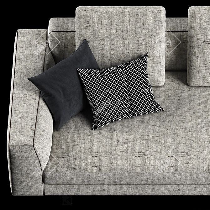 Contemporary Burton Sofa by Busnelli 3D model image 2