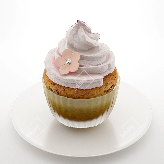 Sweet Delights Cupcake 3D model image 1