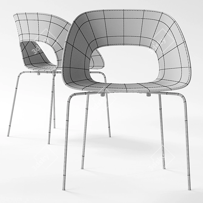 Sleek Modern Chair: Contemporary Style 3D model image 3