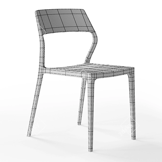 Contemporary SEDIA Chair 03 3D model image 3