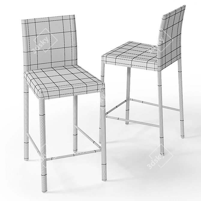 Elegant Giada Stool - Perfect Height & Style 3D model image 3