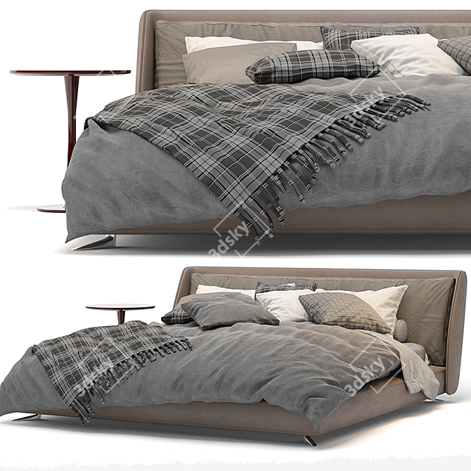 Sophisticated Spencer Bed by Minotti 3D model image 1