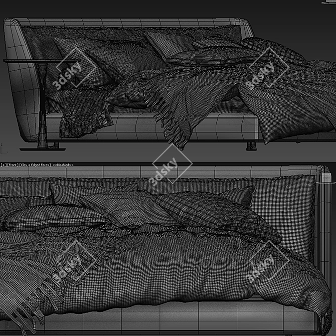 Sophisticated Spencer Bed by Minotti 3D model image 3