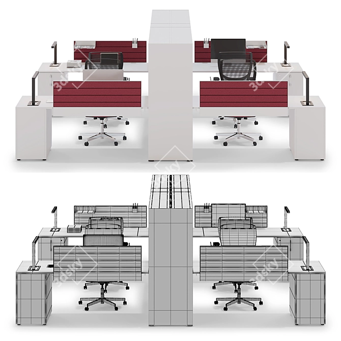 LAS OXI v4 Office Workspace 3D model image 2