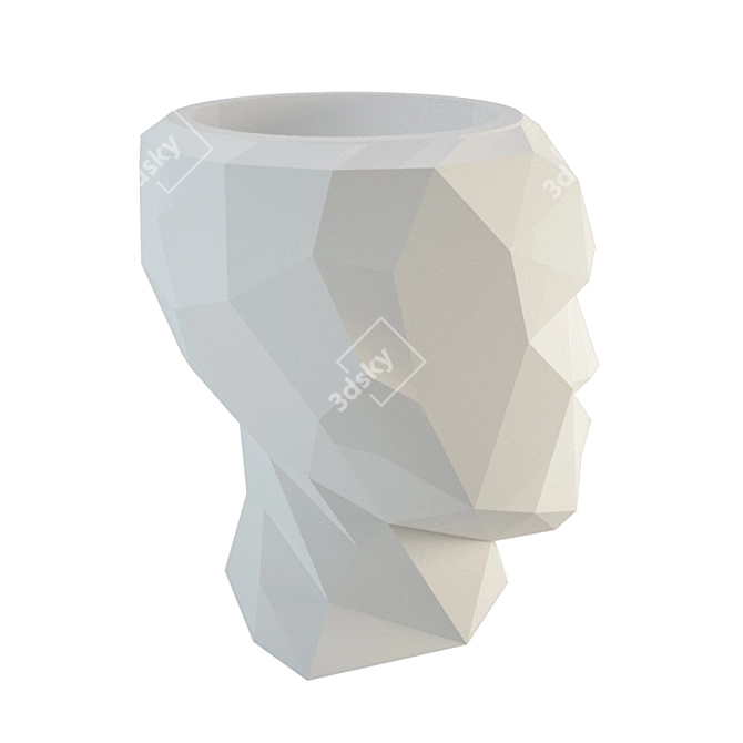 Contemporary Sculptural Flower Pot 3D model image 2