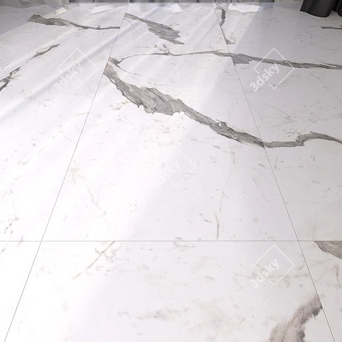 Exquisite Marble Flooring 3D model image 1