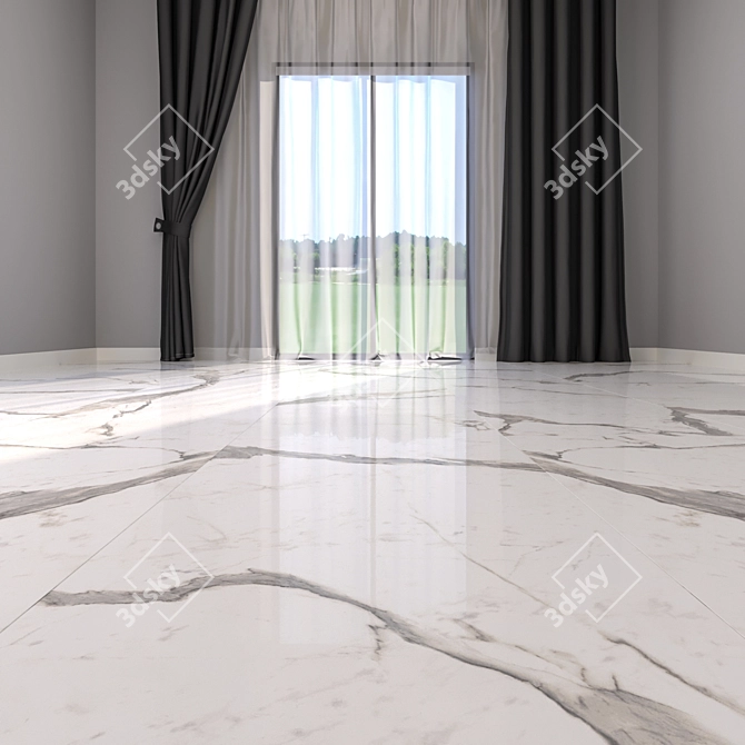 Exquisite Marble Flooring 3D model image 2