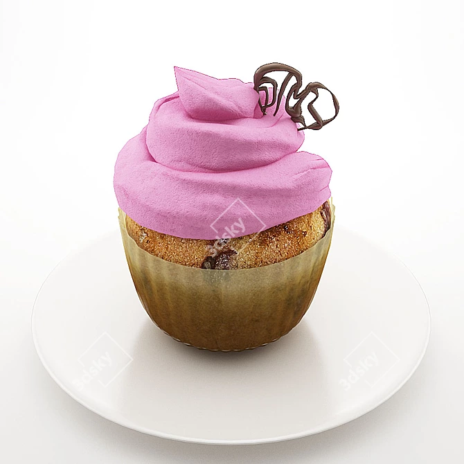 Delicious Mini Cupcakes 3D model image 1