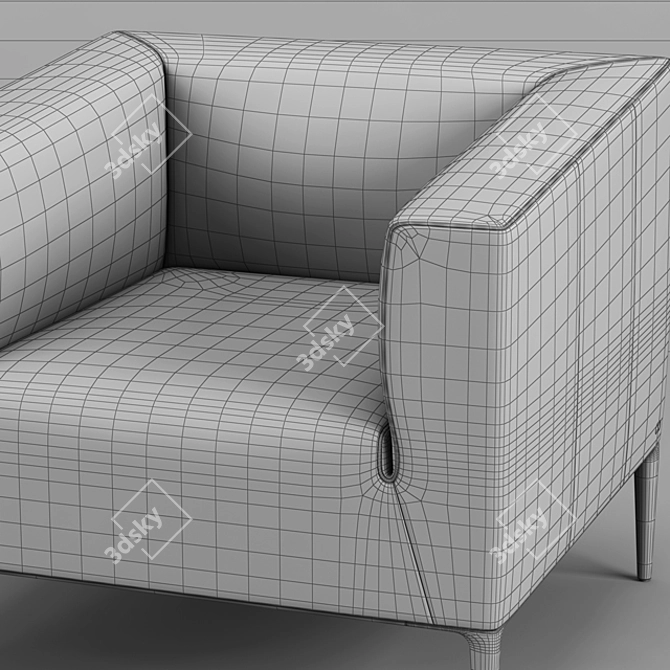 De Sede Armchair: Sleek & Stylish Seating 3D model image 3