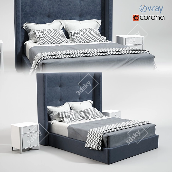RH Tompkins Queen Bed Shelter 3D model image 1