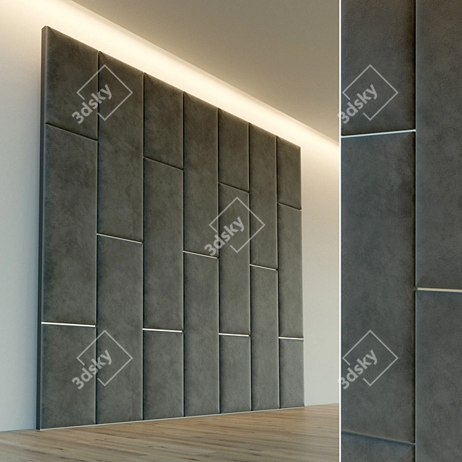 Metallic Molding Soft Wall - Customizable and Lightweight 3D model image 1