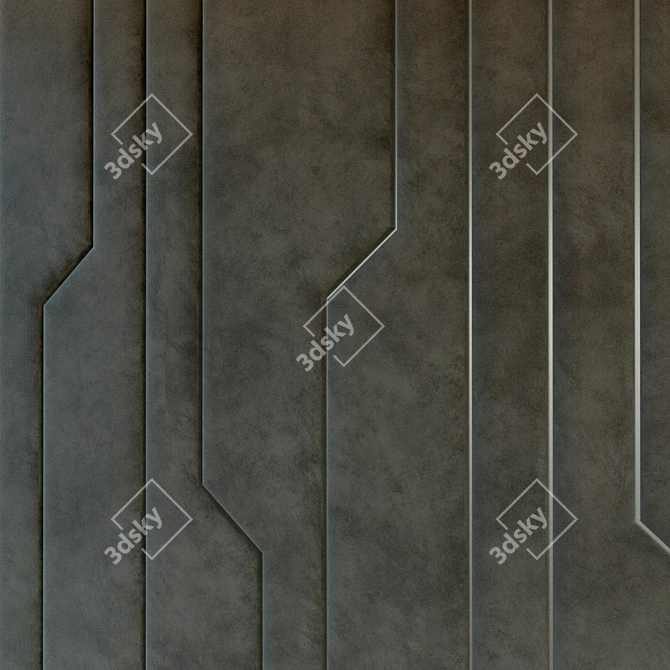 Molded Soft Panel: Versatile Decorative Wall 3D model image 2