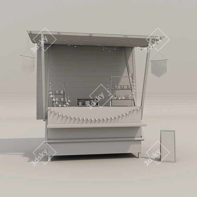 Portable Shopping Kiosks: Ideal for Markets 3D model image 1