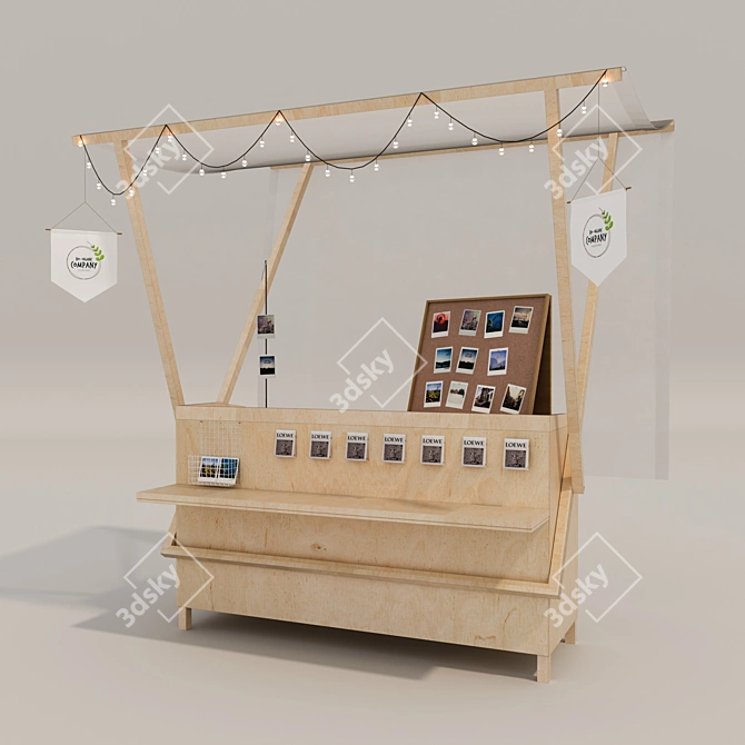 Portable Shopping Kiosks: Ideal for Markets 3D model image 2