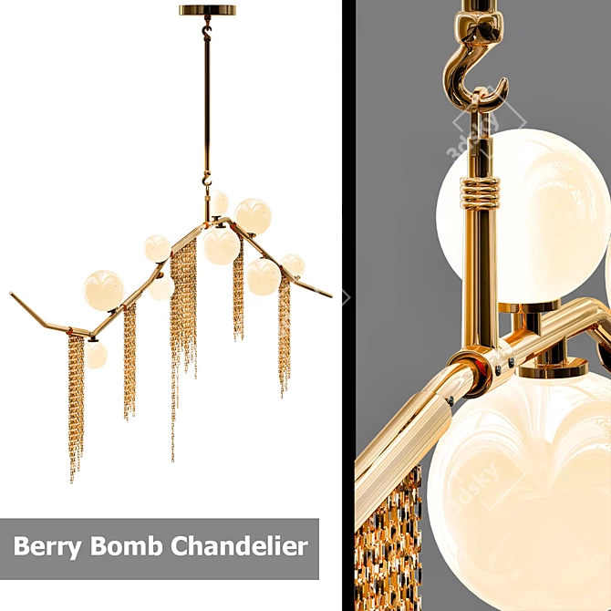 Berry Blast Chandelier 3D model image 1