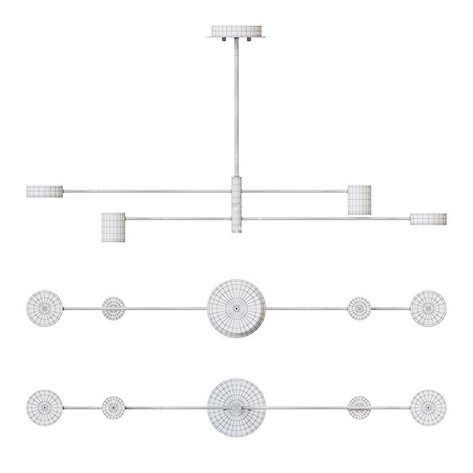 Minimalist LED Pendant Lamp: Lampatron SUNSHINE 4 3D model image 3