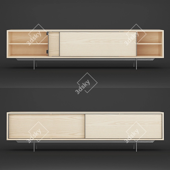 Modern Smith Media Cabinets for Stylish Living 3D model image 1