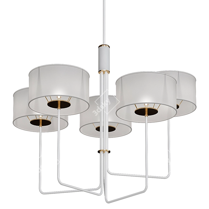 Luxury Quintet Chandelier 3D model image 1