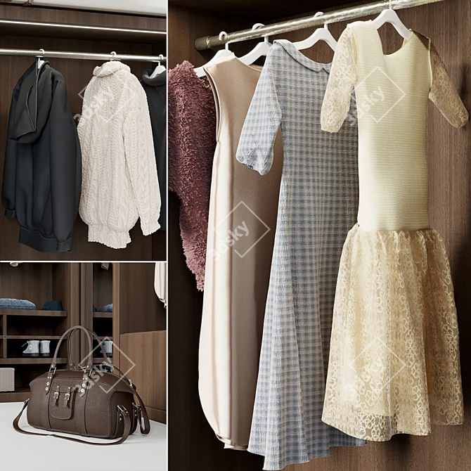 SIPARIO Wardrobe: Sophisticated and Spacious 3D model image 2