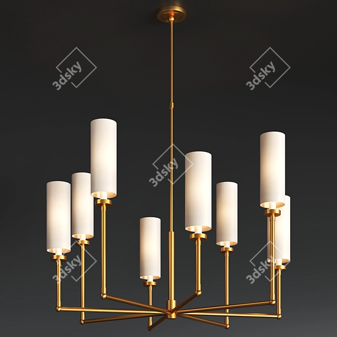 Ziyi Grand Chandelier Oak 3D model image 1