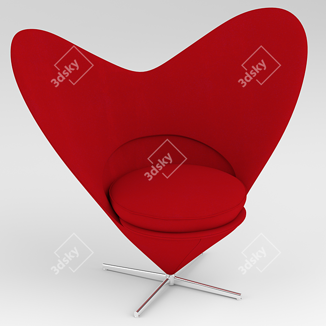 Modern Heart Cone Chair: Stylish and Comfortable 3D model image 3