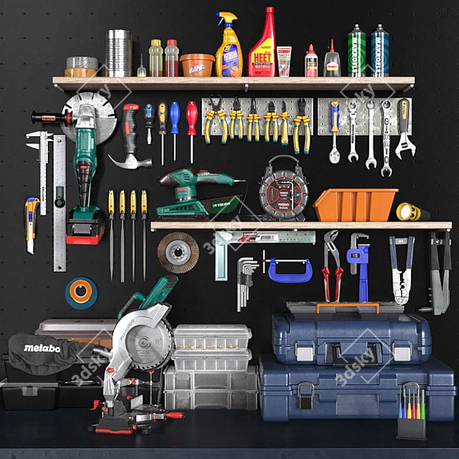 Ultimate Garage Tools Set 3D model image 1