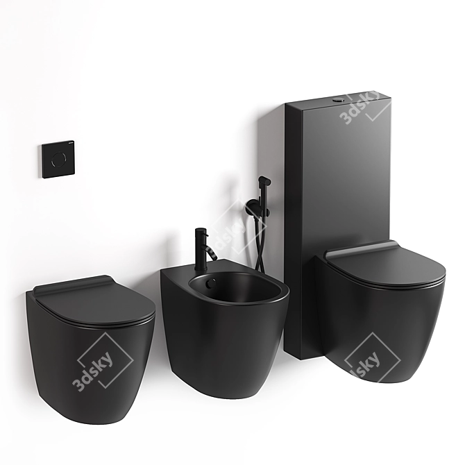 Modern Simas Vignoni Bathroom Set 3D model image 2