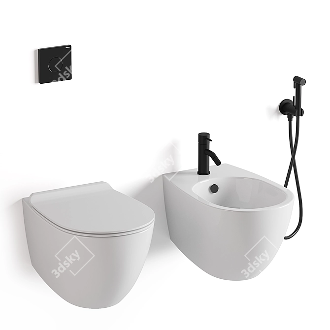 Simas Vignoni Wall: Versatile and Stylish Bathroom Collection 3D model image 1