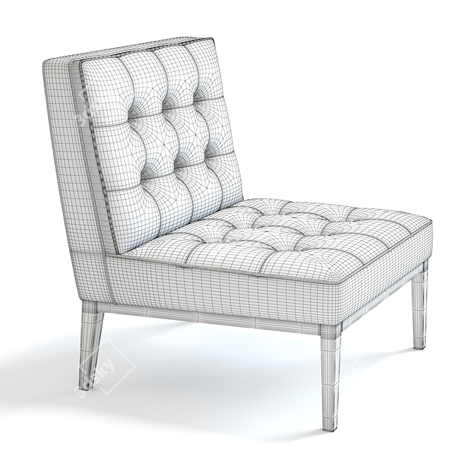 Monaco Armchair: High-Detailed 3D Model 3D model image 2