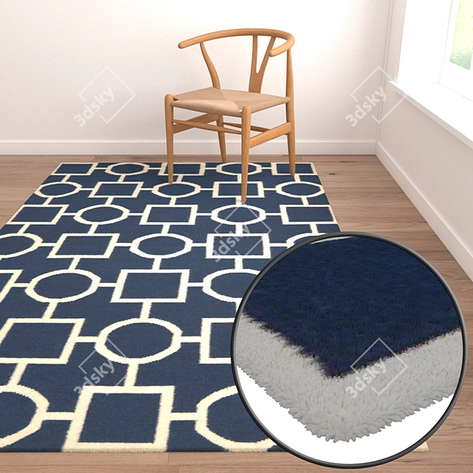 Luxury Carpet Set: High-Quality Textures 3D model image 2