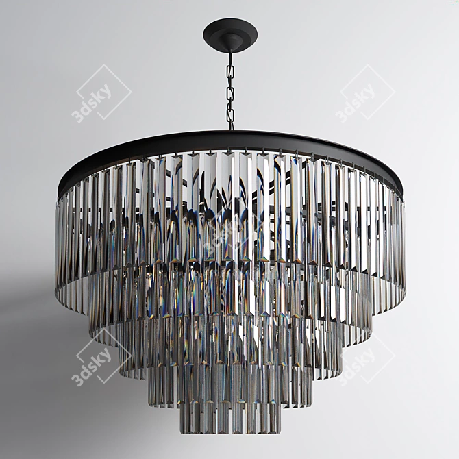 MoonLight 18-Light Gray Pendant with E14 Bulbs 3D model image 3