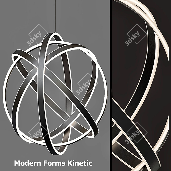 Sleek Modern Forms Kinetic Pendant 3D model image 1