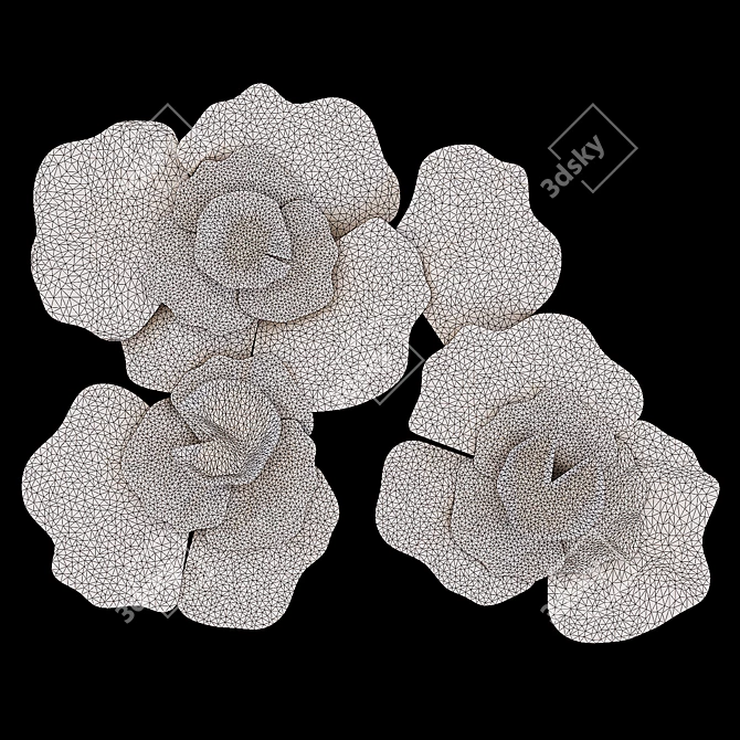 Iron Flowers Wall Decor 37SM-0697 3D model image 2