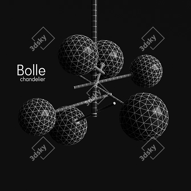 Bolle 6-Light Chandelier by Gallotti & Radice 3D model image 3