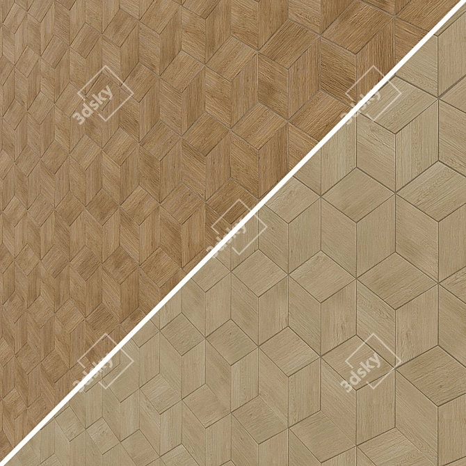 NID Mosaic Hexagon: Whisky, Light, Natural, Cashmere 3D model image 1