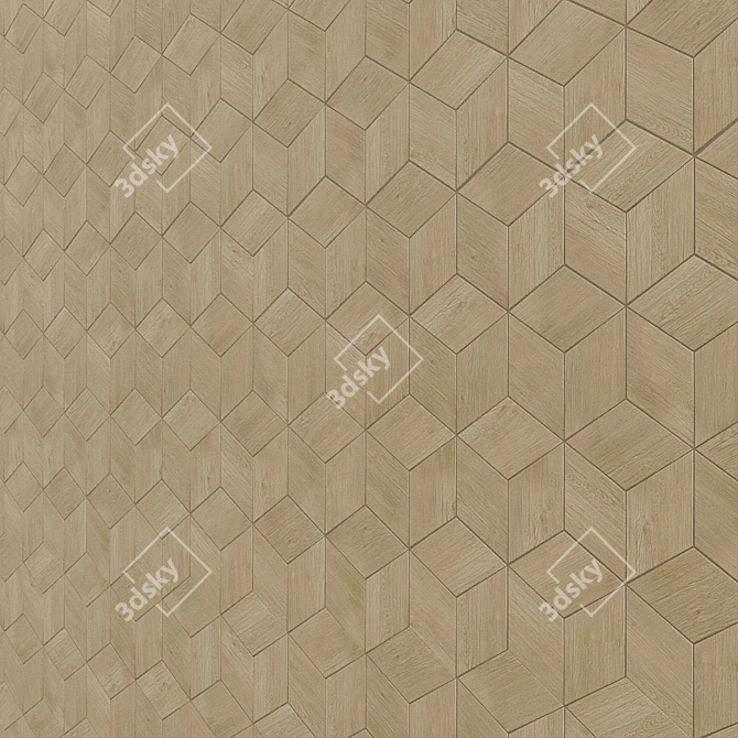 NID Mosaic Hexagon: Whisky, Light, Natural, Cashmere 3D model image 2