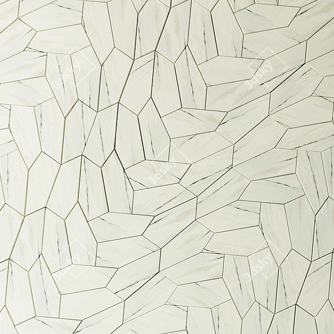 Marvel Dream Tile: Leaf Lapp Mosaic 3D model image 3