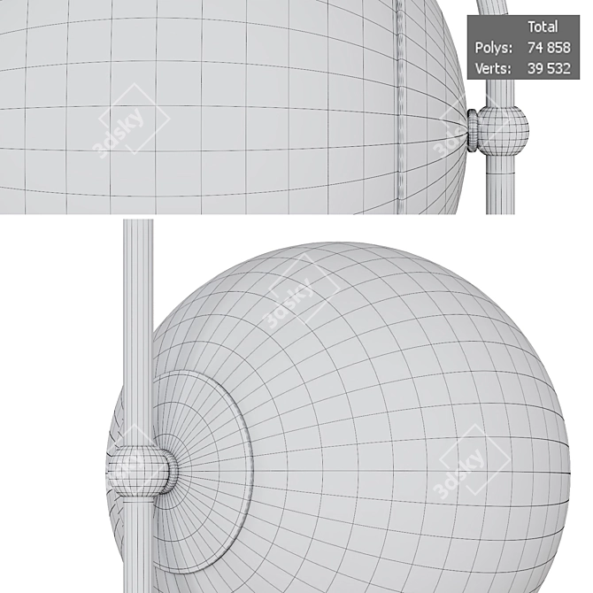 UMMO KOBAN C Ceiling Pendant Lamp - Stylish and Versatile Lighting Solution 3D model image 3