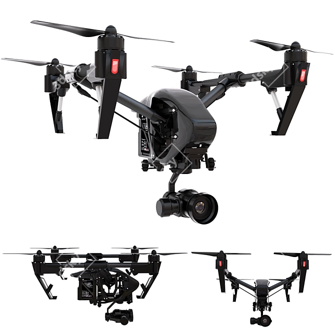 Advanced Aerial Filming: DJI Inspire 1 PRO 3D model image 1