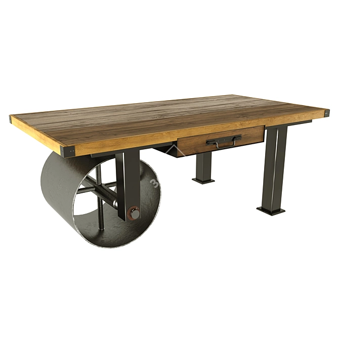 Industrial Loft Coffee Table 3D model image 1
