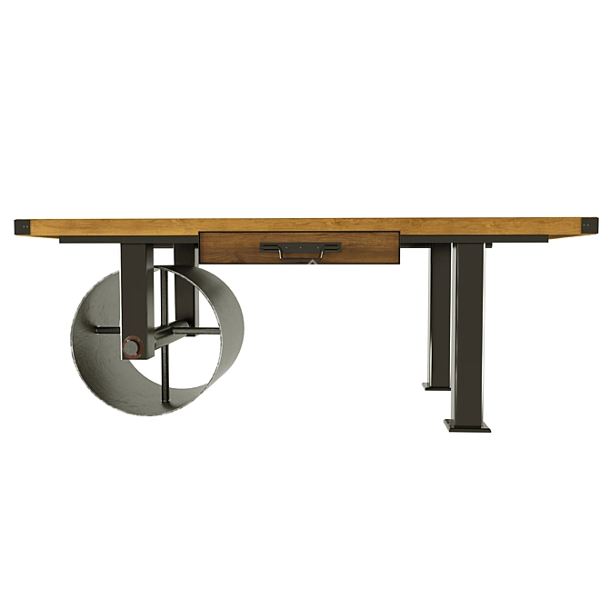 Industrial Loft Coffee Table 3D model image 2