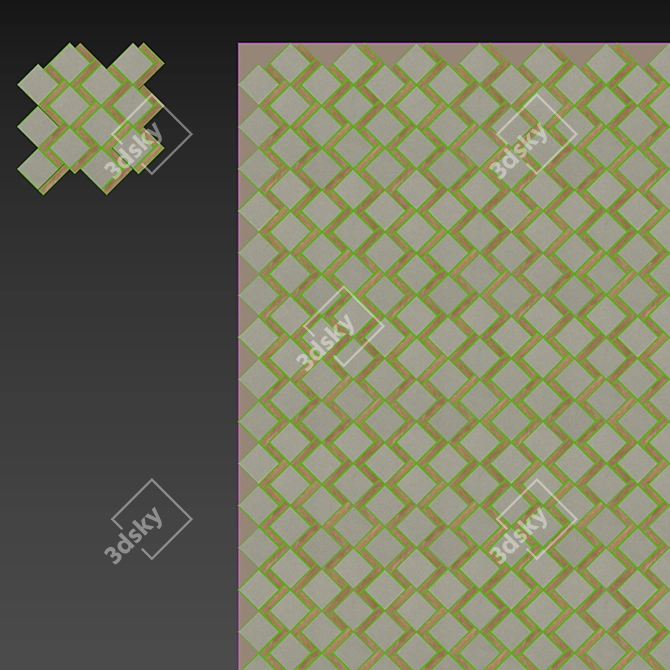 NID Natural Mosaico Domino: Elegant Ceramic Mosaic 3D model image 2