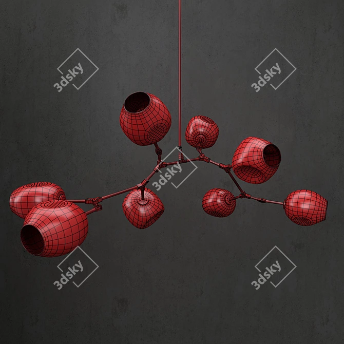 Title: Versatile Branching Bubble Chandelier 3D model image 3