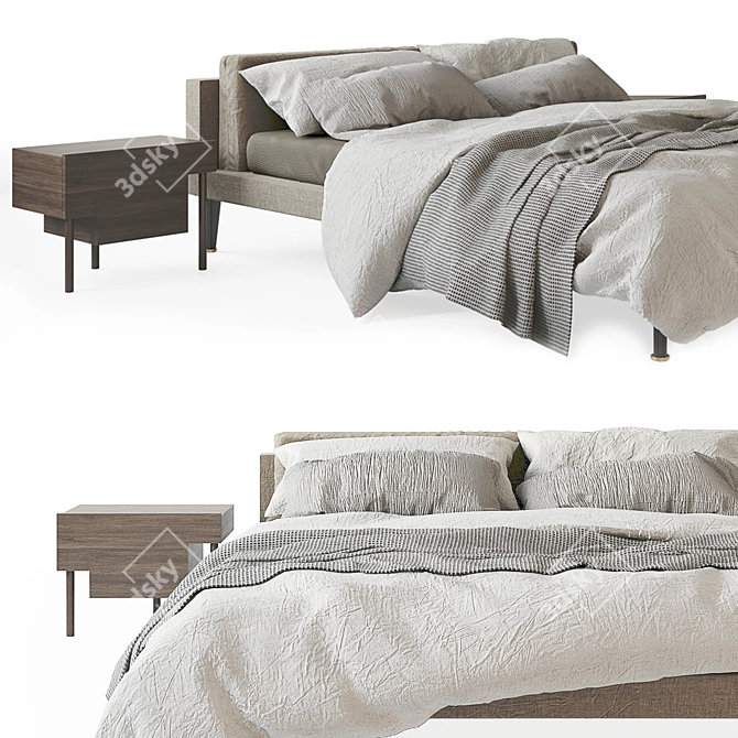 Elevated Elegance: Floyd Hi Bed & Bedside Stilt 3D model image 2