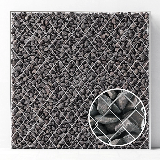 Giant Gabion Stones: Perfect for Landscaping 3D model image 1