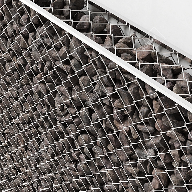 Giant Gabion Stones: Perfect for Landscaping 3D model image 2